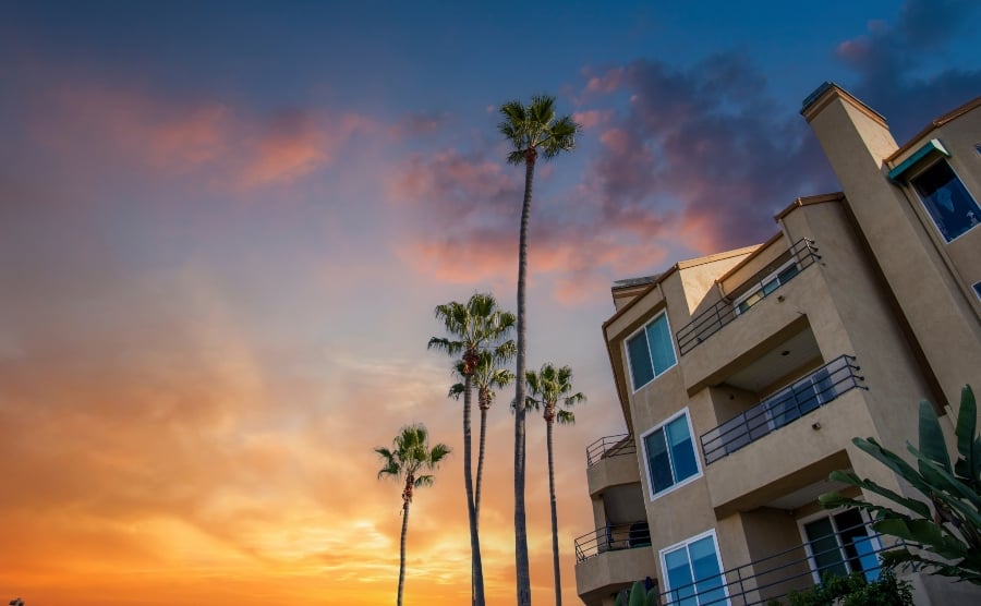 Apartment building in Huntington Beach, California