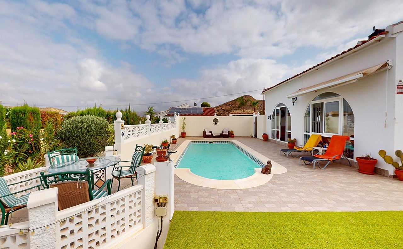 Spanish villa with a pool. 