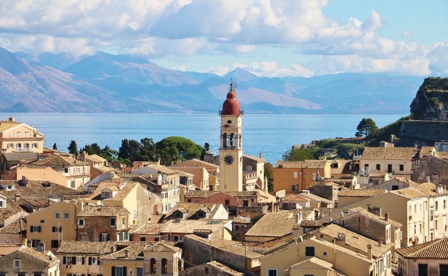 Corfu Old Town from above