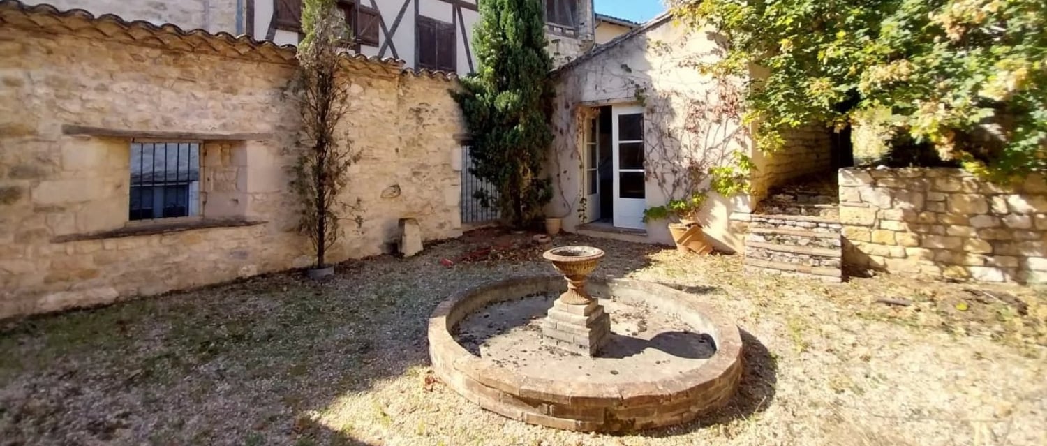 Rustic property courtyard