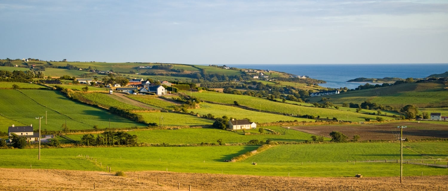 Countryside houses in Ireland