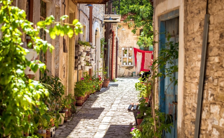 A quiet street in Cyprus