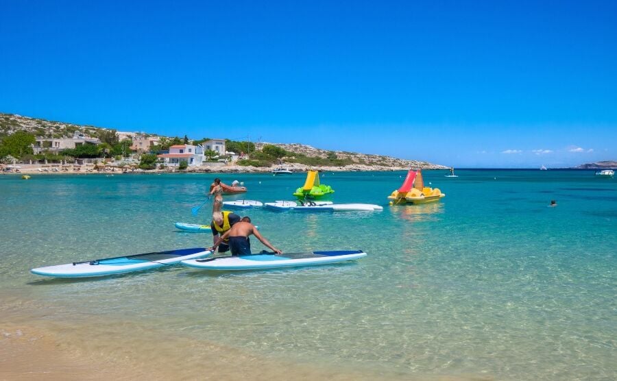 Paddleboarders in Crete