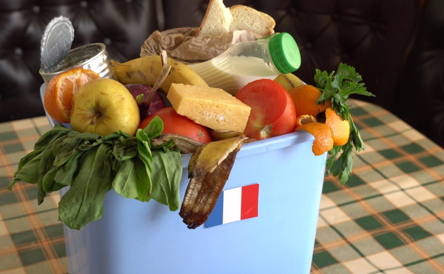 A compost bin in France