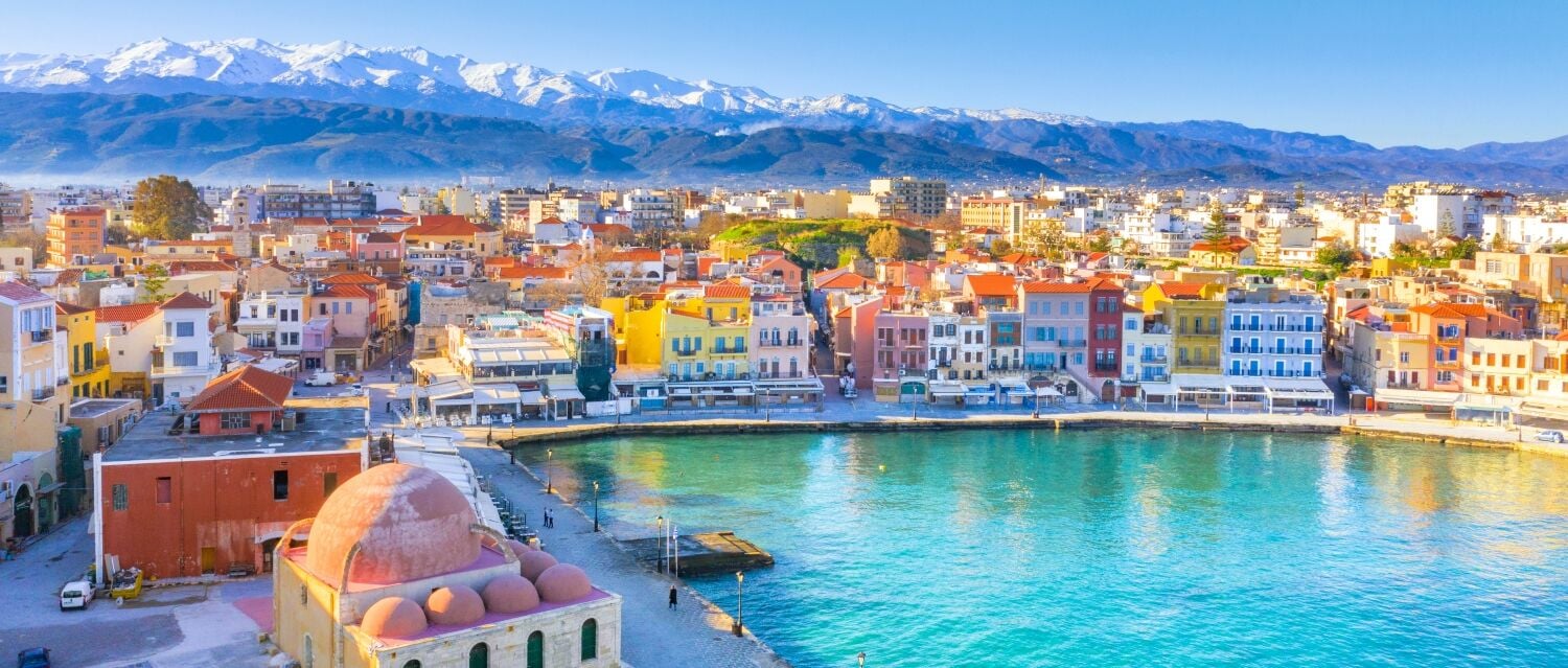 Aerial view of Chania, Greece