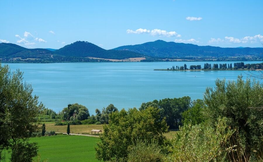 Lake Trasimeno in summer