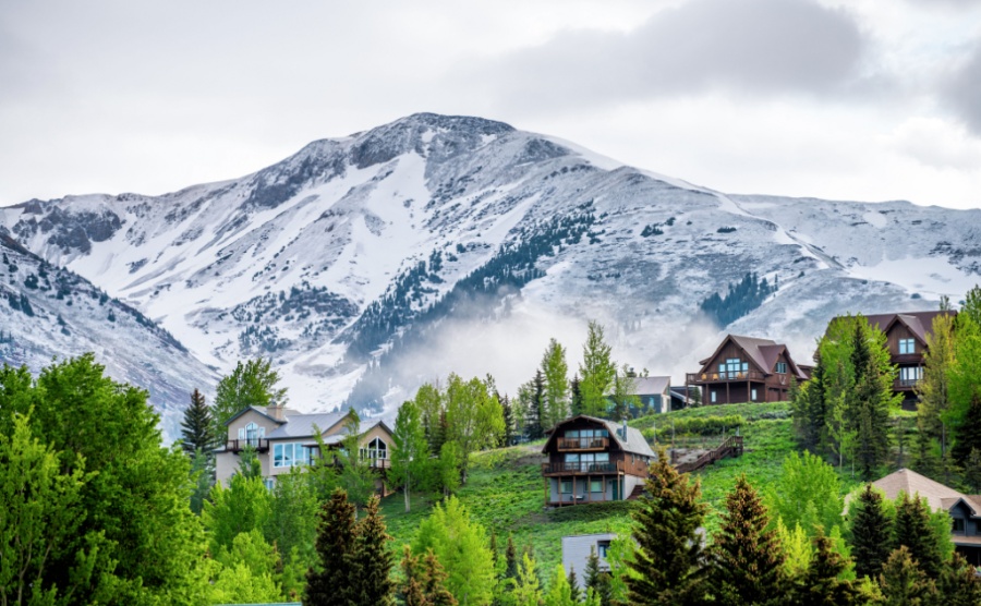 A ski lodge in Colorado