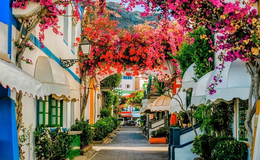 Street in Puerto de Mogan, Gran Canaria