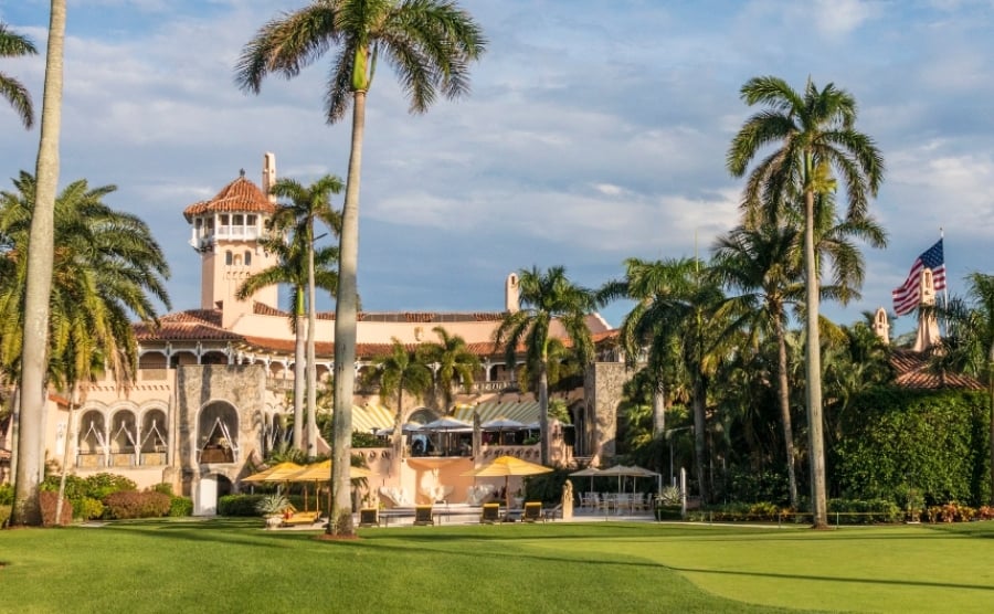 The exterior of mar-a-lago