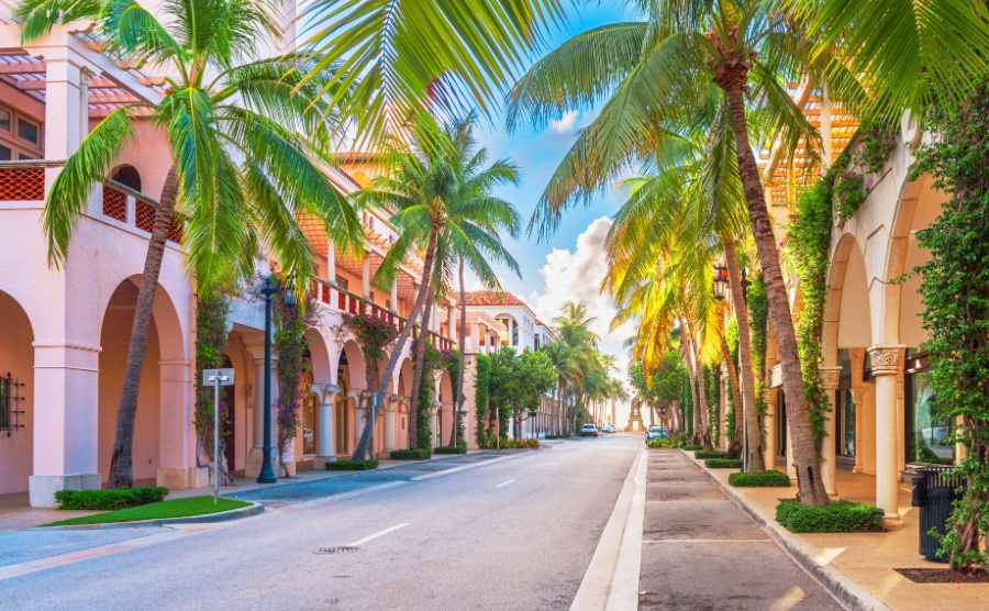 Worth Avenue in Palm Beach, Florida