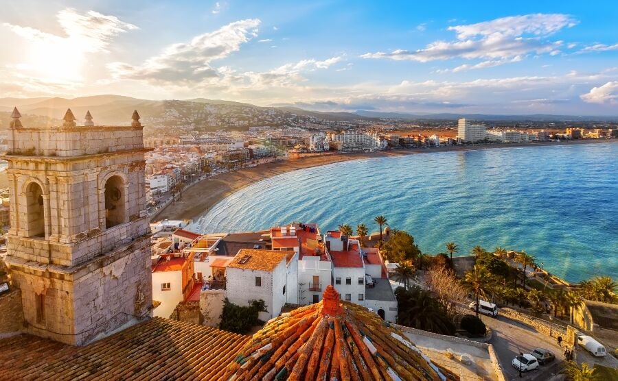 View of Peniscola in Spain