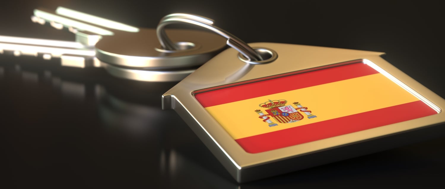 Keyring with Spanish flag