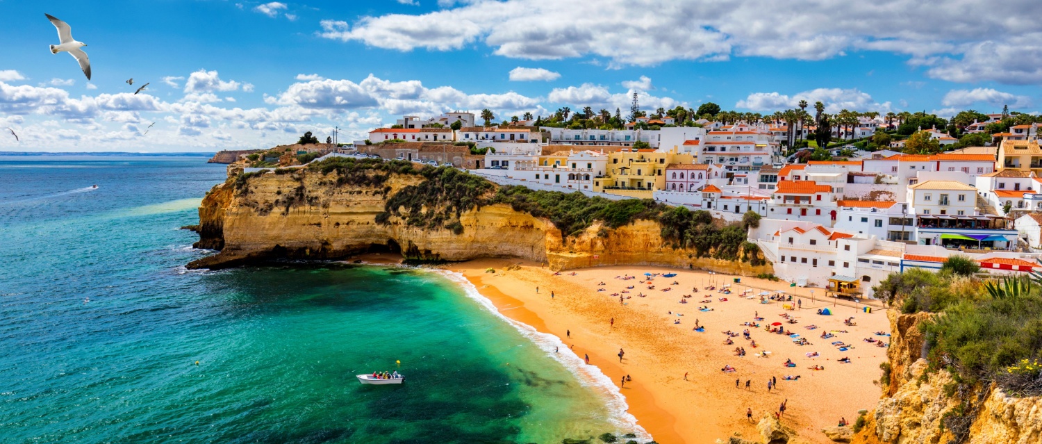 A shot of the Carvoeiro beach