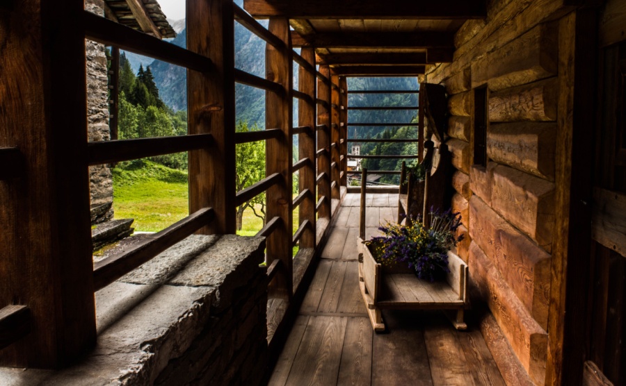 A ski chalet in summer