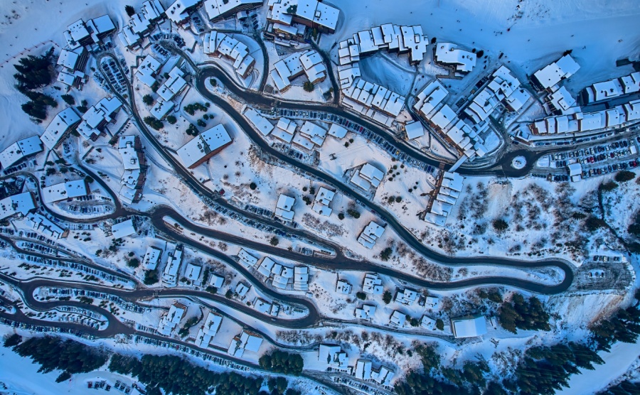 A bird's eye of Meribel