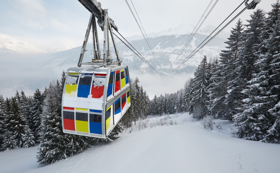 La Plagne's double decker ski lift